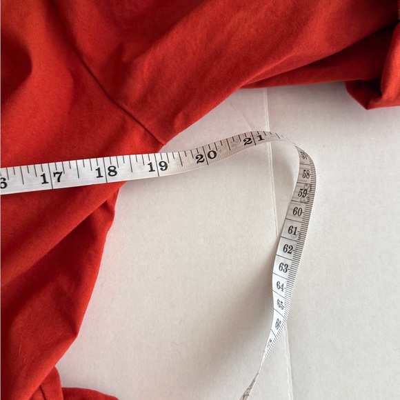 New York & Company Vibrant Red Orange Wrap Dress - Picture 7 of 10